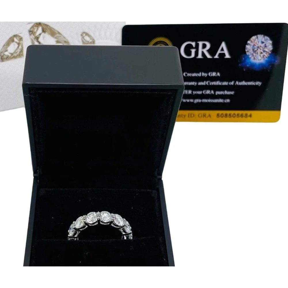 7 Ct Moissanite Diamond Eternity Ring Wedding Anniversary Band 5mm Iced Out - Picture 8 of 12